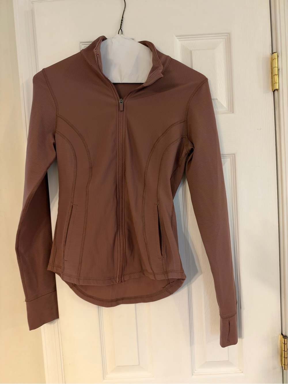 90 Degree By Reflex Mauve Zip-Front Active Jacket